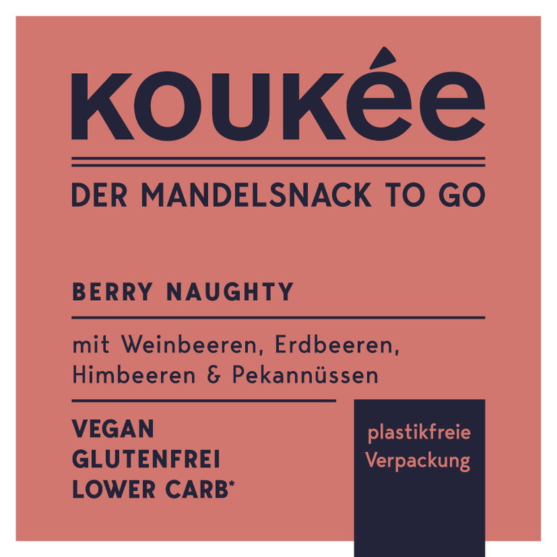 10er Box BERRY NAUGHTY - KOUKÉE - Der Mandelsnack